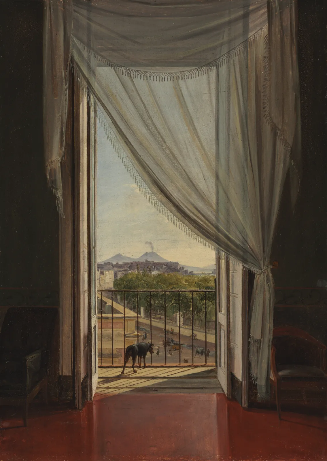A View of Naples through a Window by Franz Ludwig Catel, 1824