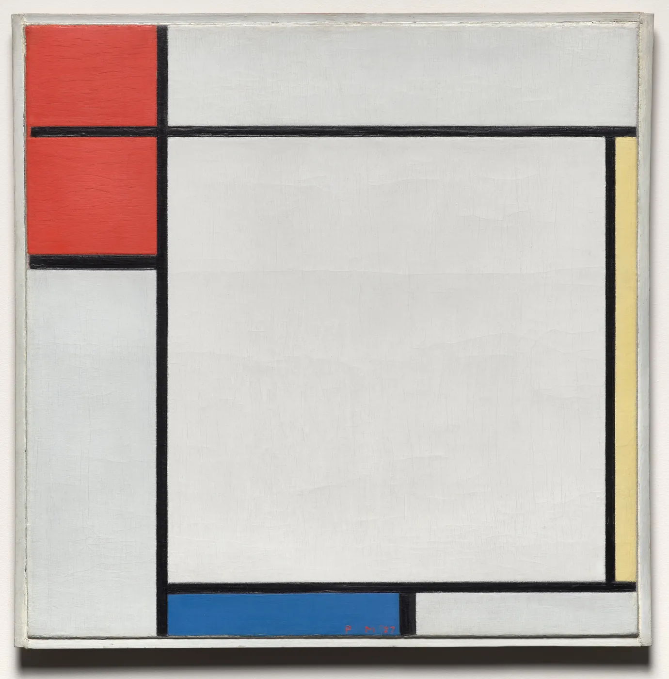 Composition with Red, Yellow, and Blue by Piet Mondrian, 1927